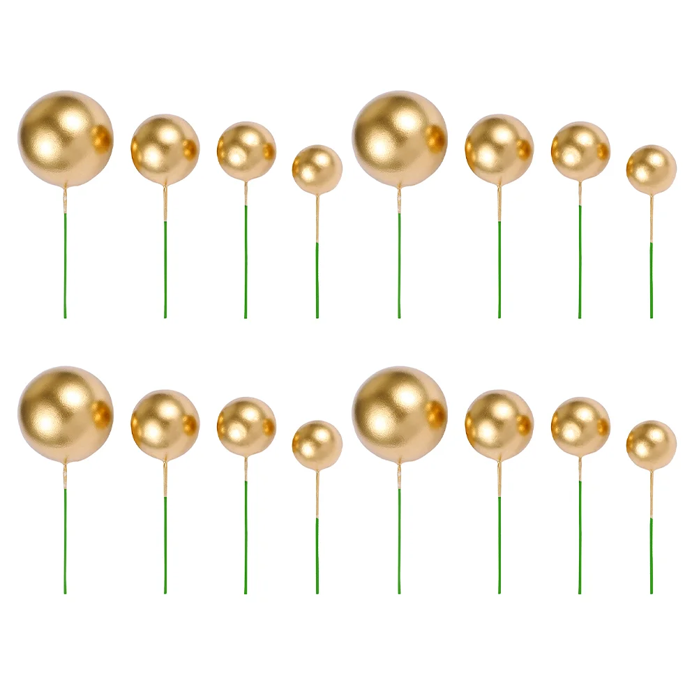 

Cake Topper Cupcake Balls Picks Toppers Ball Dessert Insert Birthday Decor Pick Wedding Sticks Decoration Party Decorative
