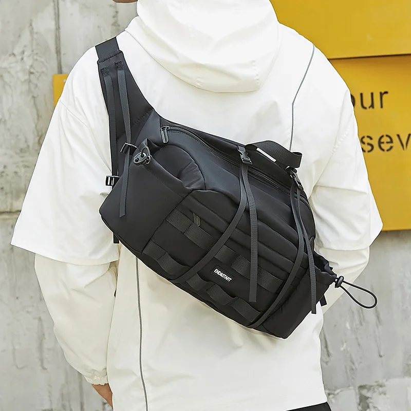 Sports Backpack Shoulder Bag Crossbody Bag Men's Messenger Bag Cargo Bag Shoulder Bag Large Capacity Chest Bag