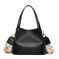 new elegant women handbags large capacity commuter tote genuine leather shoulder bags luxury top handle bag simple crossbody bag
