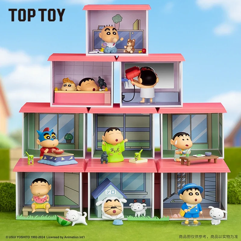 MINISO карандаш Shin-chan Kasukabe House Series слепая коробка аниме коллекция декоративная