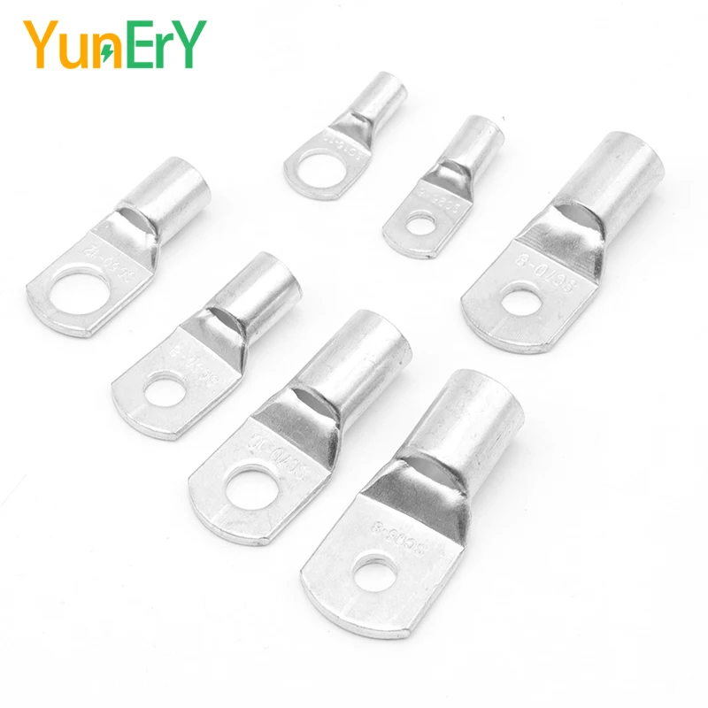 

10/25/50 PCS SC70 SC95 M8 M10 M12 Terminals 70-95 MM ² Cable Lug Wire Connector Tin Plated Solder Lug Thick 1/0-3/0 AWG