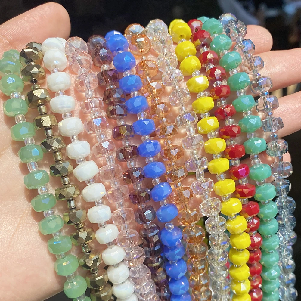 

Круглые стеклянные бусины с гранями, 8 мм