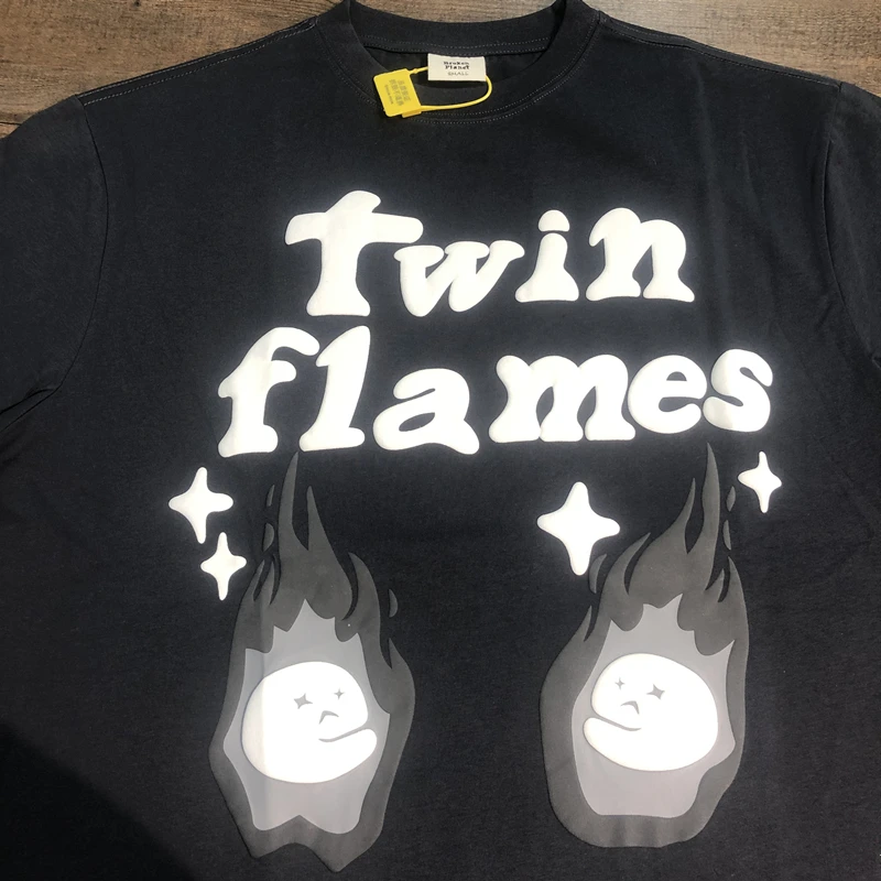 Frog Drift Broken 1:1 Уличная футболка с принтом из пеноматериала Повседневные винтажные