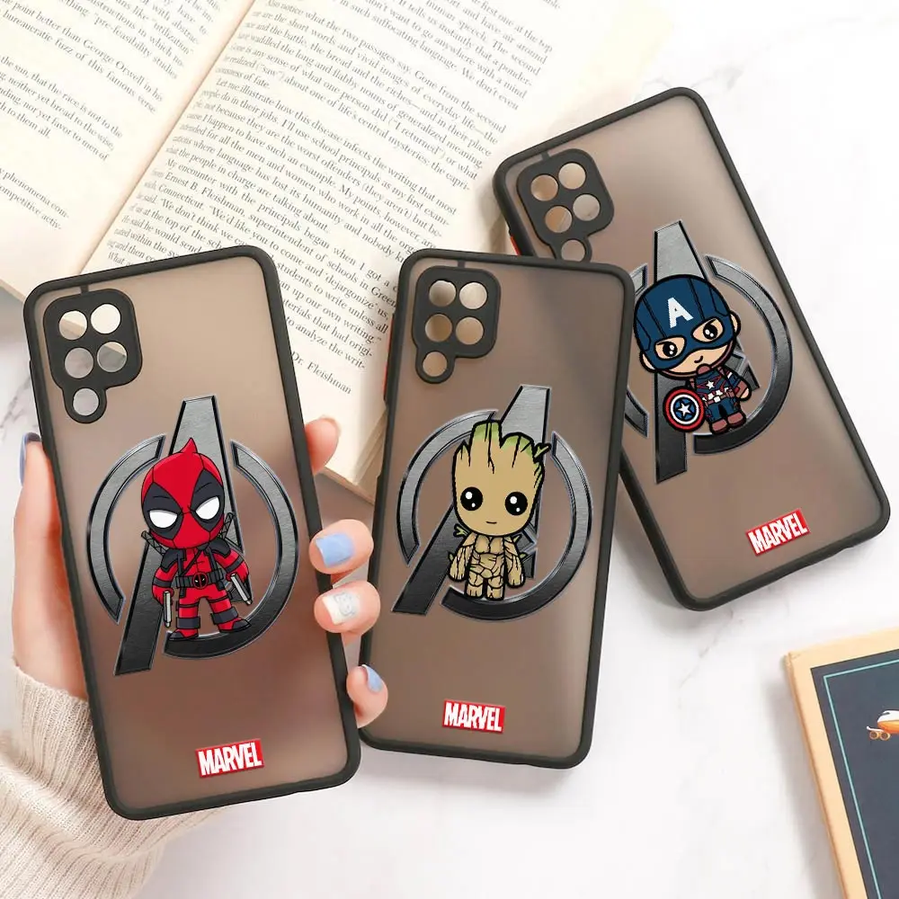 

Marvel Heroes The Avengers A Logo Case For Samsung A30 A30S A50 A70 A01 A02 A03 S A04 M30S M21 M51 M32 Note 20 Clear Matte Cover