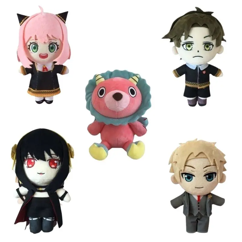 

New Anya Spy X Family Plush Dolls Anya Forger Cartoon Bond Forger Yor Forger Dominic Princess Stuffed Plushie Toys For Kids Gift