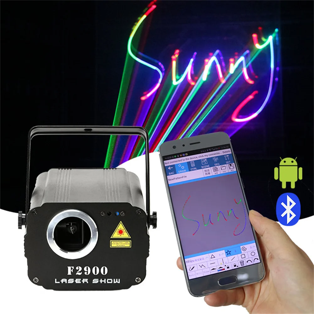 

2000mw 2w app rgb animation laser light for dj disco stage lighting F2900