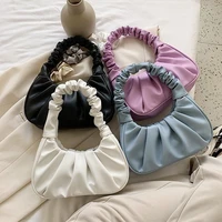 2020 luxury design women hobo pleated tote bag sweet armpit color handbag small handbag and handbags handbag shoulder female
