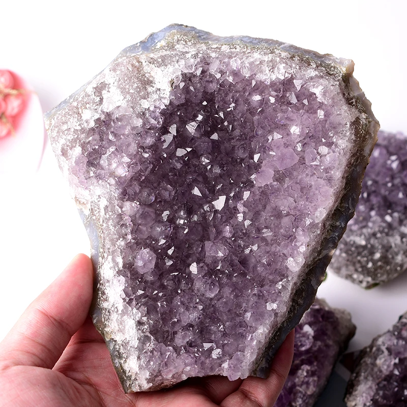 

1PC Big Size Natural Amethyst Cluster Quartz Raw Crystals Healing Stone Decoration Ornament Purple Feng Shui Stone Ore Mineral