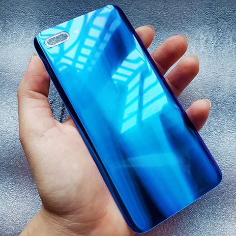 DRKITANO для Huawei Honor 10 задняя крышка батарейного отсека стеклянная панель Задняя крышка корпуса + Замена объектива камеры + клейкая наклейка