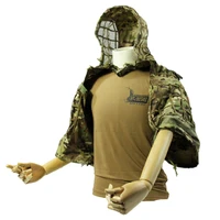 military fans all terrain auspicious clothes camouflage net stealth clothes sniper field survival detachable hat