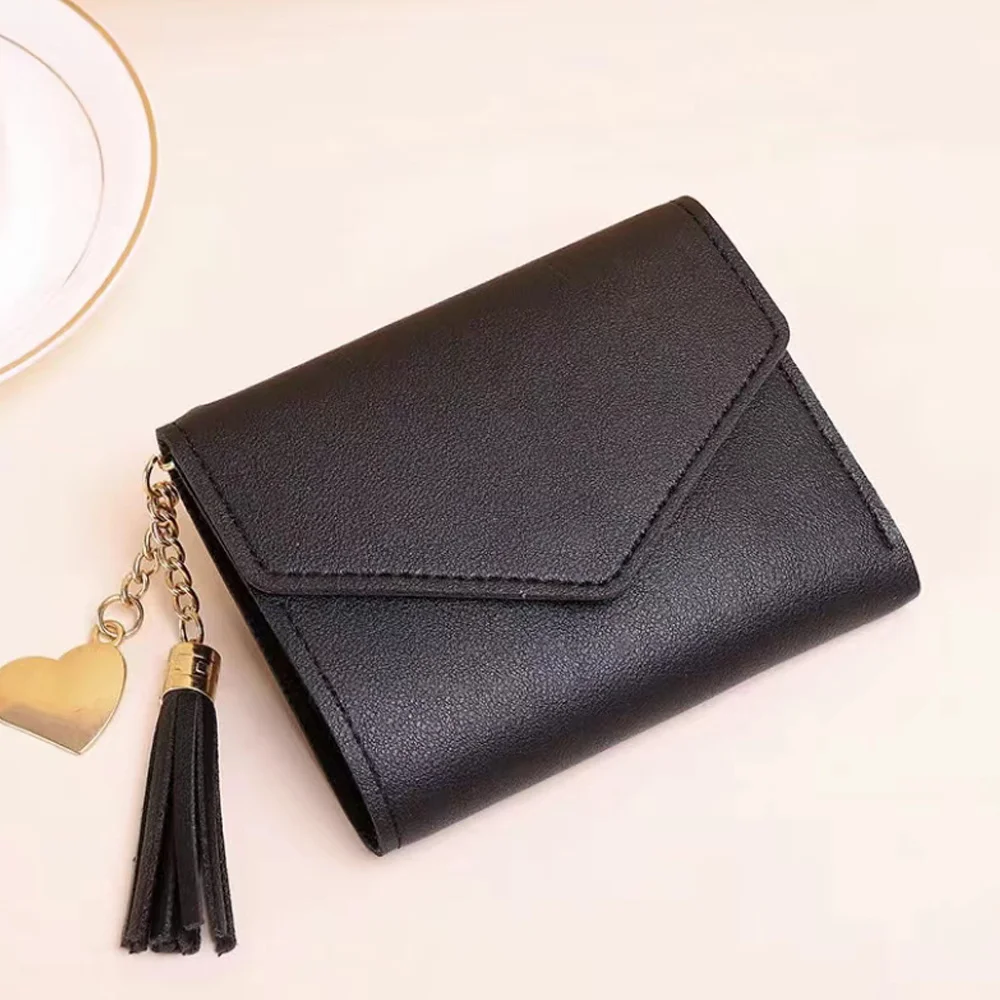 

Spring and Summer New Short Hand-held Trend Heart-shaped Pendant Simple Fashion Multi-functional Lychee Pattern Women's Wallet