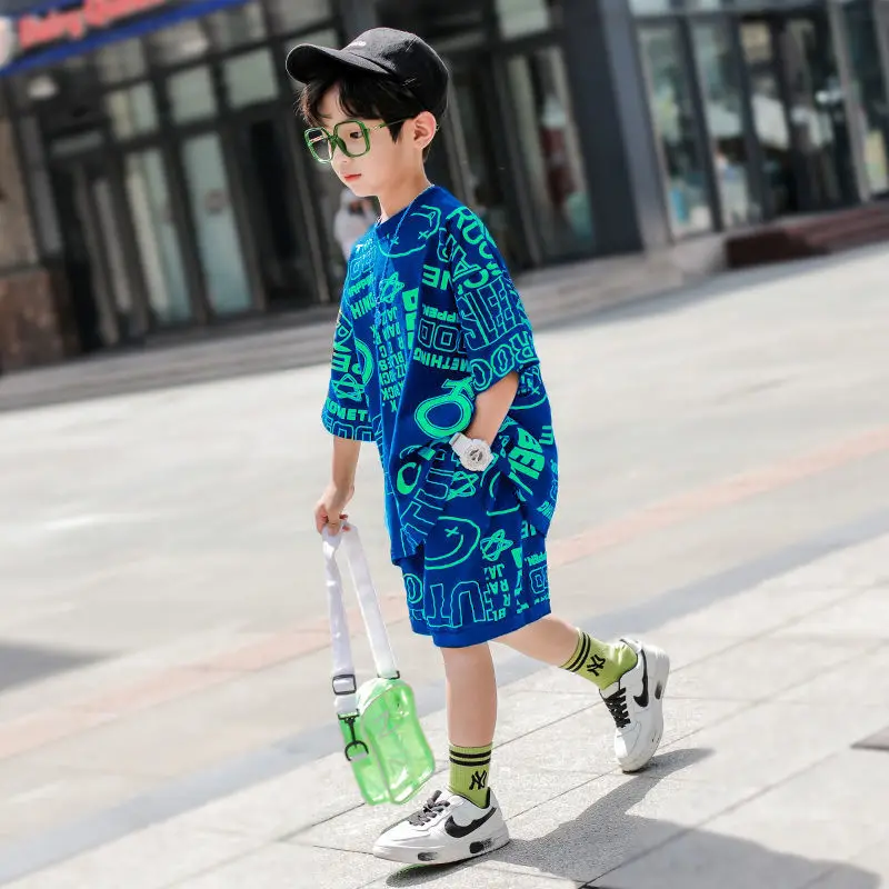

Children Clothing Sets For Boys Sports Suits Spring Kids Tracksuits 2021 Teenage Boys outfit clothes 3 4 6 8 9 10 12Years