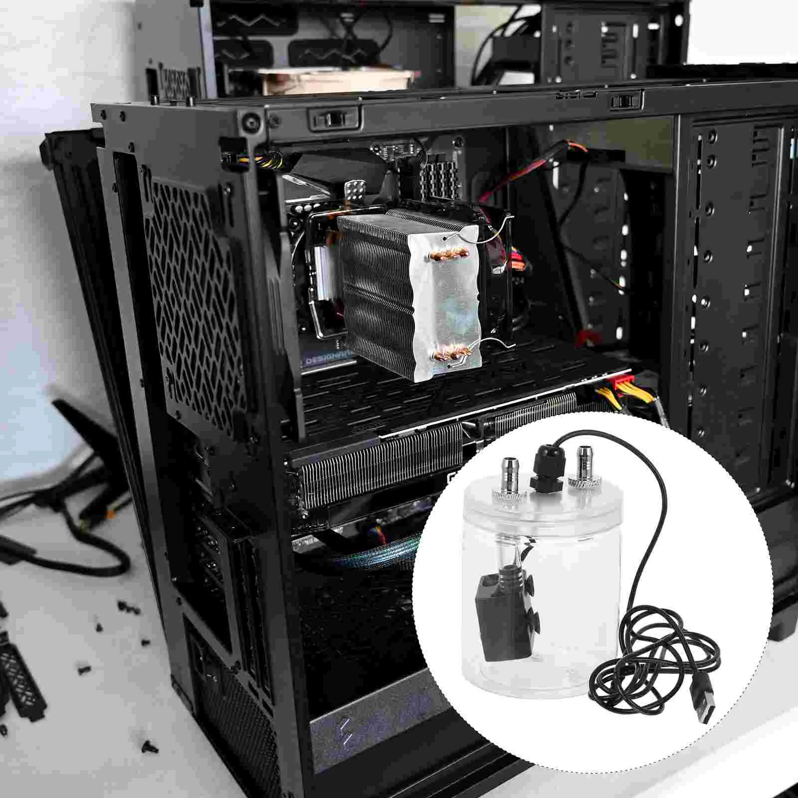 

Water Cooling Pump Radiator PC Water Pump Liquid Cooling Combination Water Pump Tank Abs Computer Part