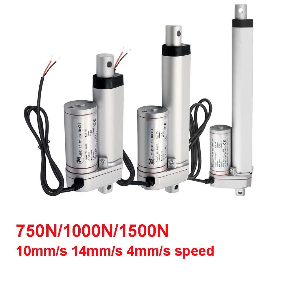 

Линейный привод 750N/1000N/1500N 50/100/150/200 мм