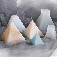 diy aromatherapy candle mold pyramid resin art casting silicone mould handmade candle making molds home decoration resin mold