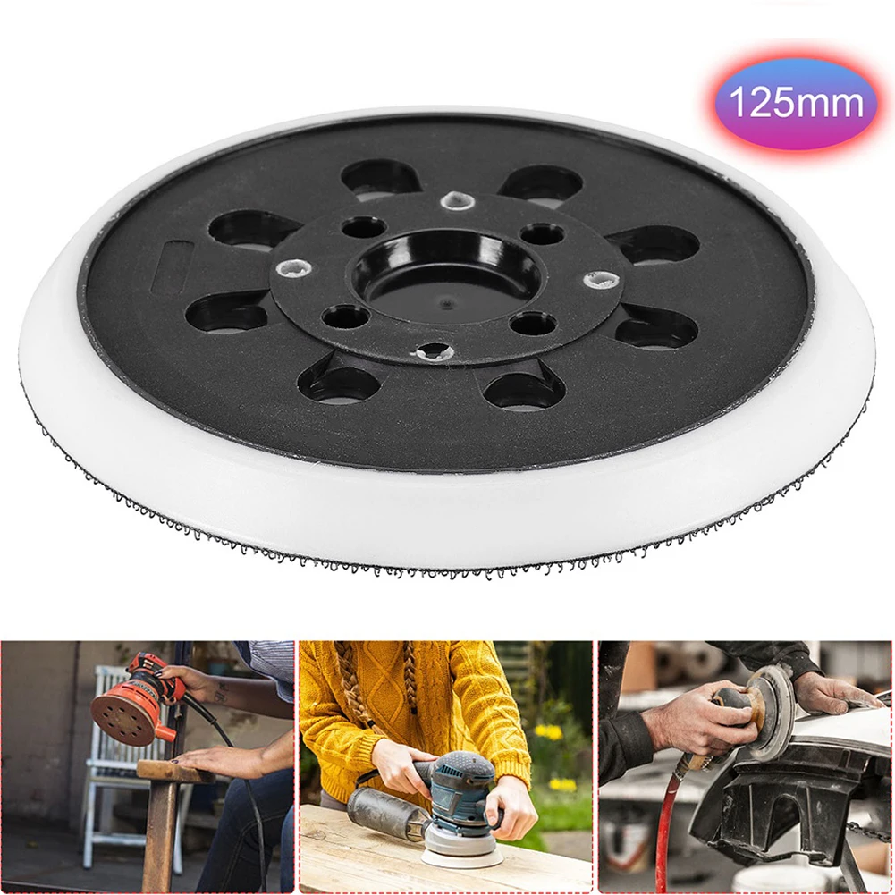 5 Inch(125mm) Sanding Backing Pads 8-Hole Interface Pad Hook&Loop Sanding Discs For Surface Polishing Power Tool Abrasives