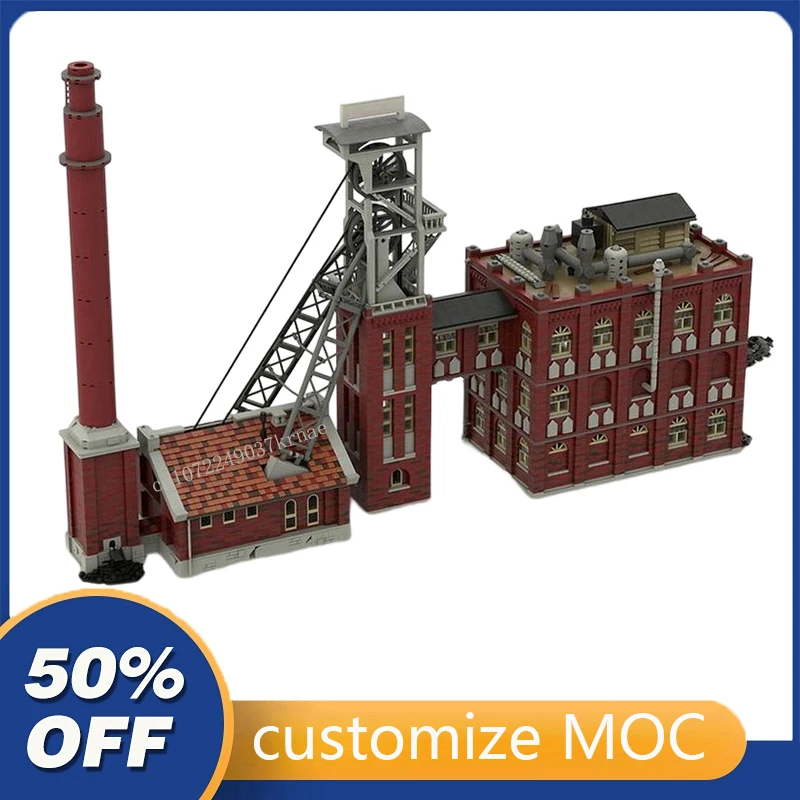 

14648PCS Customized MOC Coal Colliery Mine factory street view Model Building Blocks Bricks Children birthday toy Christmas gift
