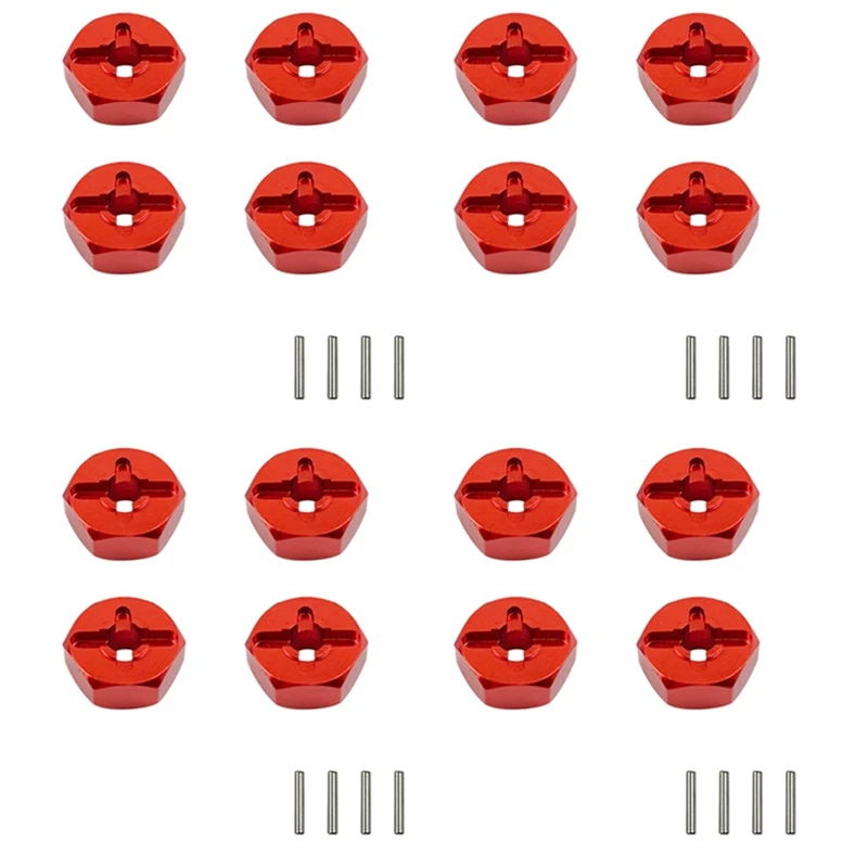 

16X для Wltoys A959 A959-B A969 K929 1/18 Аксессуары для автомобилей с дистанционным управлением 7 мм до 12 мм металлическая док-станция, шестигранный адапте...