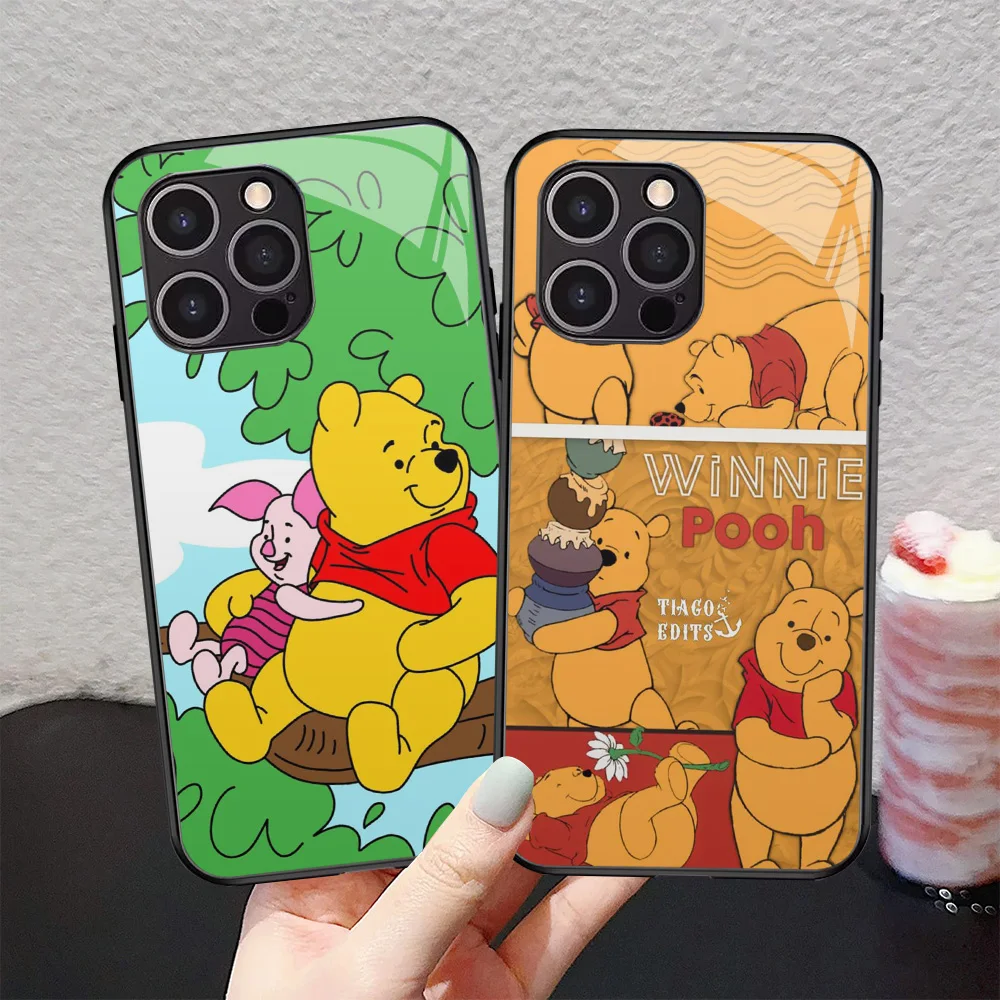 Чехол из закаленного стекла T-51 Winnie Pooh для Xiaomi POCO X6 C61 Redmi Note 9A 9 9C 9T 9S Pro Max 5G
