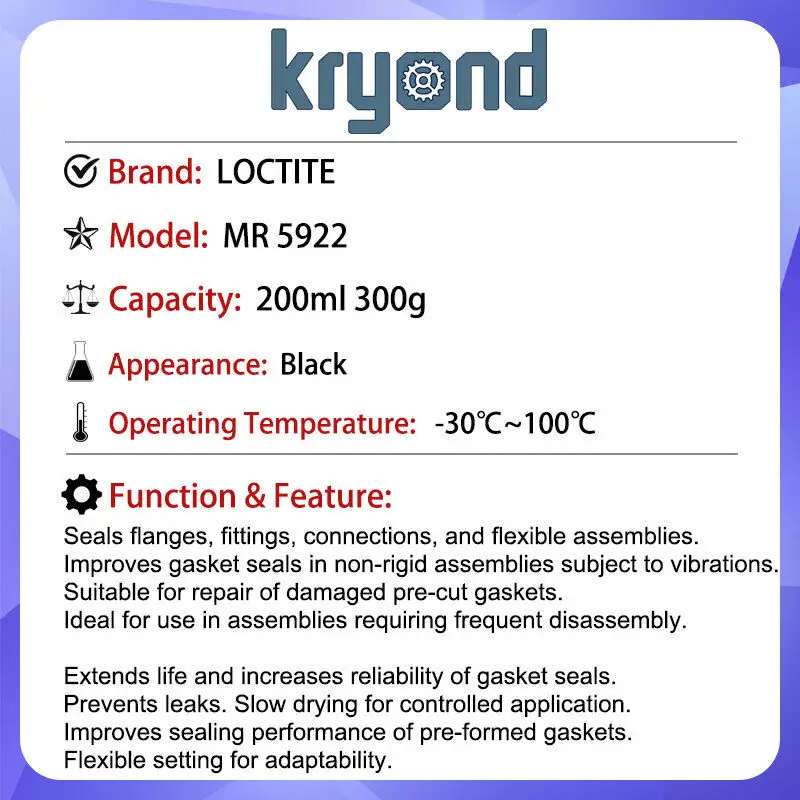 LOCTITE MR 5922 200 мл / 300 г Герметик Уплотнения Фланцы фитинги и соединения