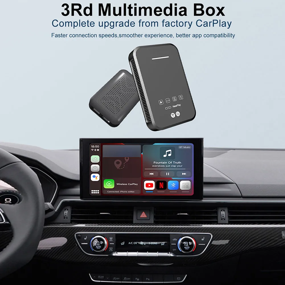 

Car Player Dongle Multimedia Video Carplay Box 4G+32G Android 11.0 System Intelligent Split Screen Box