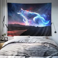 fantasy wolf colorful tapestry wall hanging bohemian wall tapestries wall hanging sheets