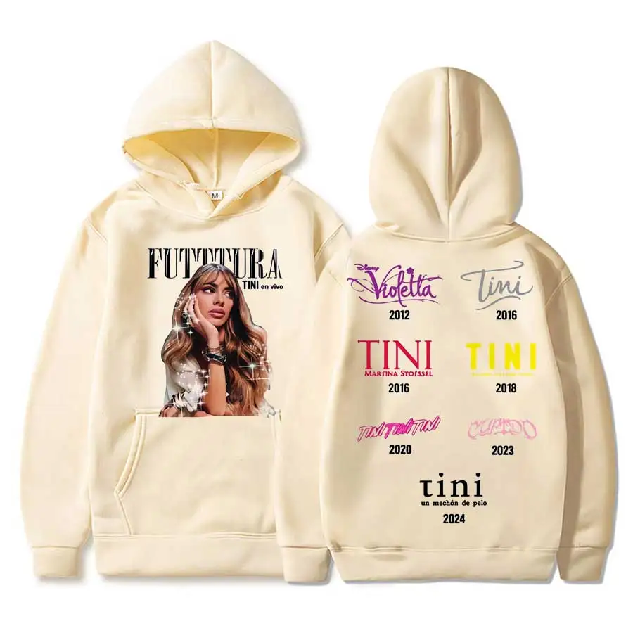 Фото Tini Stoessel Futtura Album Tour Cover Толстовка с капюшоном для мужчин и женщин Пуловер в стиле хип-хоп Уличная одежда Мягкая повседневная толстовка Топы с предупреждением 1110-5 №4