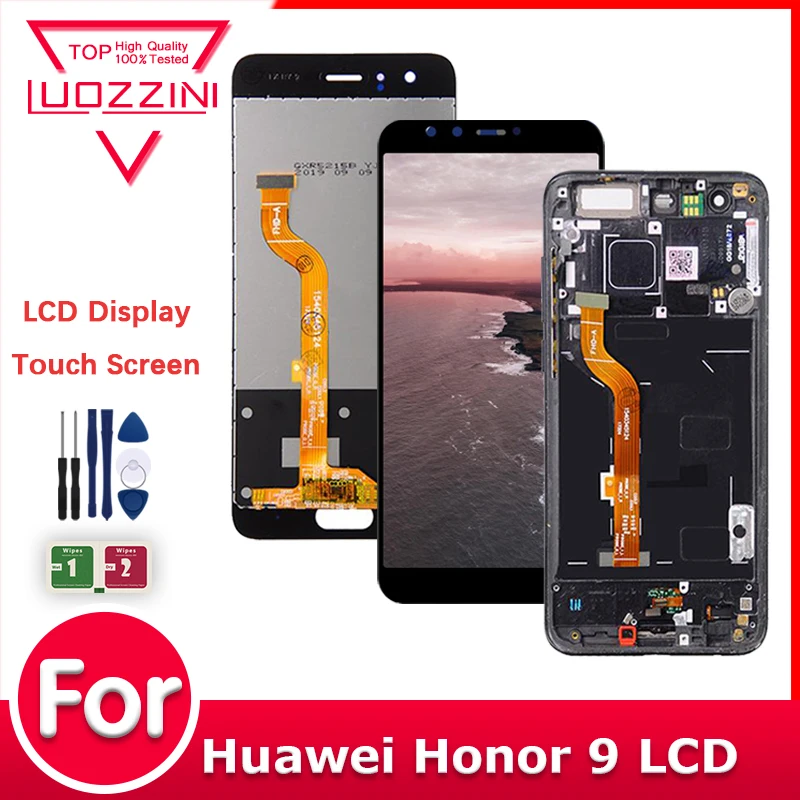 Фото 5,15 ''для Huawei Honor 9, ЖК-дисплей, преобразователь сенсорного экрана в сборе для Huawei Honor 9 STF-L09, детали дисплея №1