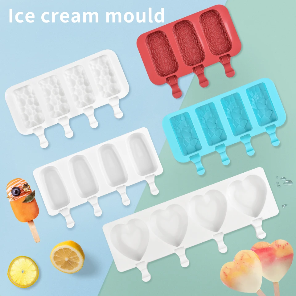 

Ice Cream Molds Silicone Popsicle Mold Freeze Ice Cream Maker DIY Dessert Mould Form For Popsicle Mould Cakesicle Mold Tools