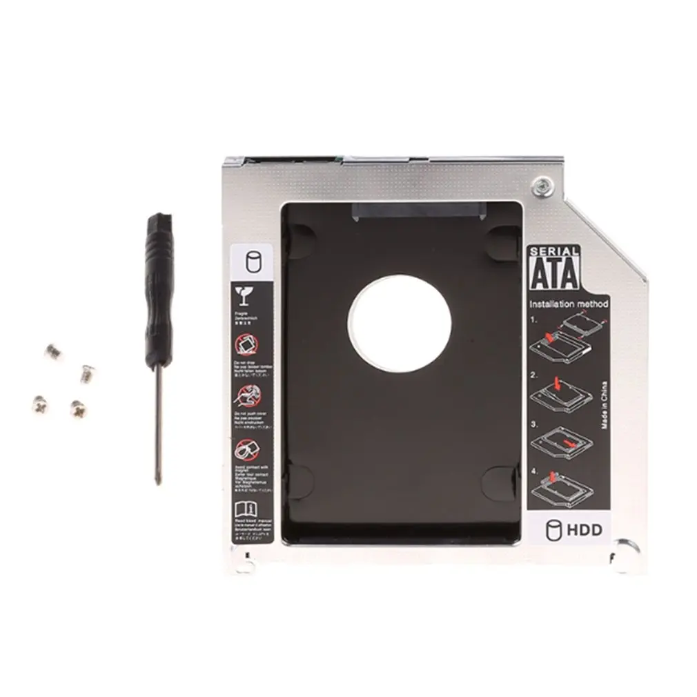 

2nd HDD Caddy 9.5MM 12.7MM SATA for 2.5'' SSD Case Hard Disk Drive Adapter for Laptop CD DVD Optibay Hard Disk Drive Adapter