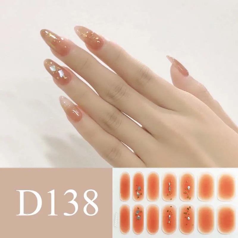 

Наклейка для ногтей Блестящая Серия пудра блестки полная красота наклейки для ногтей наклейки простые наклейки женские полоски для ногтей ...