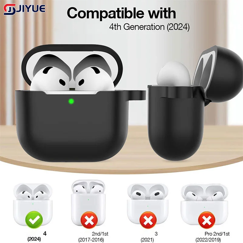 Силиконовый противоударный чехол для наушников Airpods 4