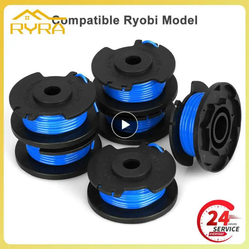 

4 шнура для триммера Ryobi 0,065 дюйма, автоподача для замены Катушек Ryobi 18 в 24 в 40 в, беспроводные триммеры, электроинструмент