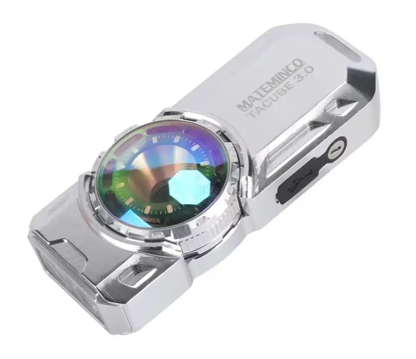 Фото Фонарь MATEMINCO TACUBE 3.0 EDC RGB с поворотным регулятором, 1500 люмен, перезаряжаемый через Type-C, УФ-светодиод 395 нм №4
