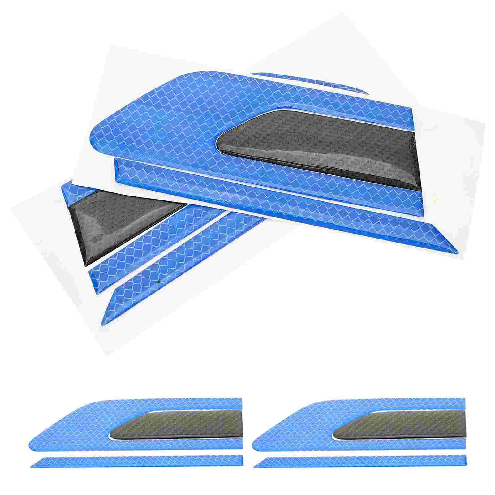 

4 Pcs Reflective Car Door Stickers Car Reflective Stickers Decal Rim Door Replaceable Decoration Imitation Carbon Fiber Tape