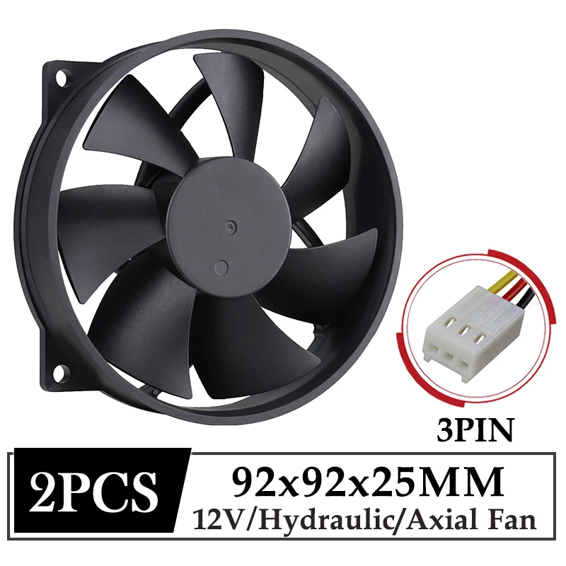 Axial sem Escova da C.c. do fã 12v 92×25 mm Redondo de Gdstime 90 mm para o Case do pc Cpu Que Refrigera 9225 3pin w fg Função Ventilador de Refrigeração do Computador fã