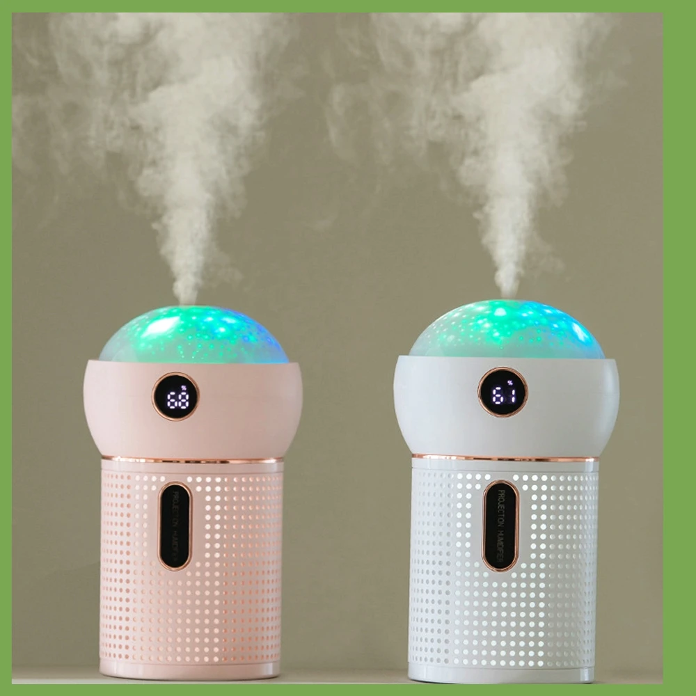 

Home Car Wireless Air Humidifier USB Portbale Aroma Diffuser 2000mAh Rechargeable Umidificador Projector LED Lamp Humidificador