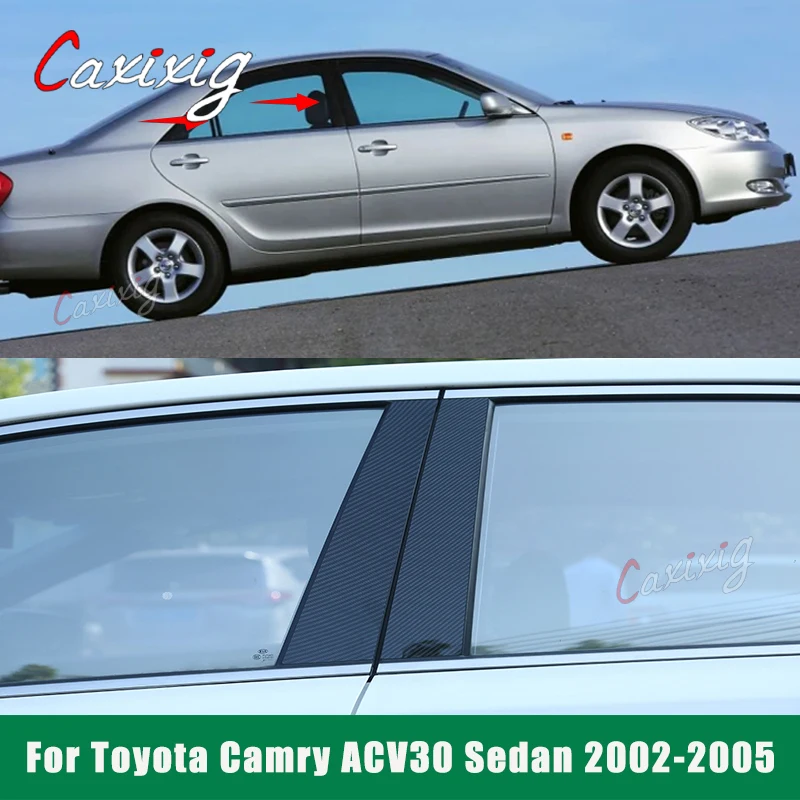 Отделочная Накладка для окон и дверей автомобиля Toyota Camry ACV30 Sedan 2002-2005 Hitam Serat