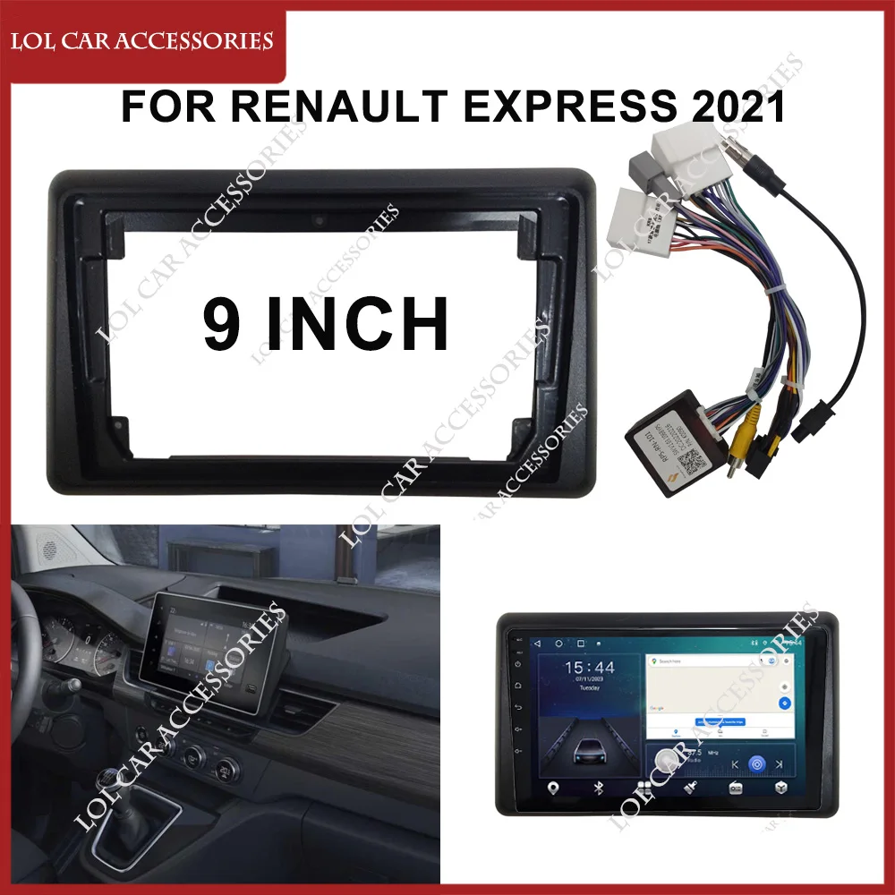 

9 Inch For Renault Express 2021 Car Radio GPS MP5 Android Stereo Player 2 Din Head Unit Panel Fascias Dash Frame Install