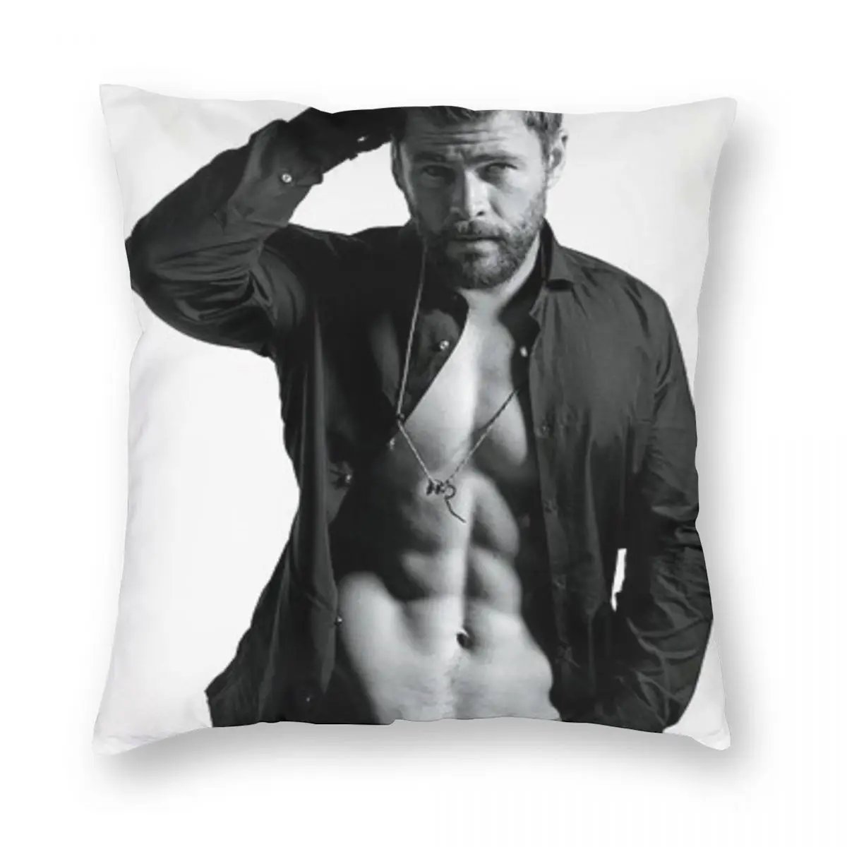 

Chris Hemsworth Pillowcase Polyester Linen Velvet Pattern Zip Decorative Pillow Case Room Cushion Cover