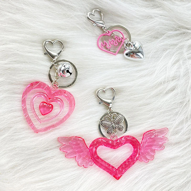 

Pink Y2K Phone Charms Pendant Kawaii Key Chain For Bag Cute Accessories Women Girl Strap Lanyard Beaded Ins Korea
