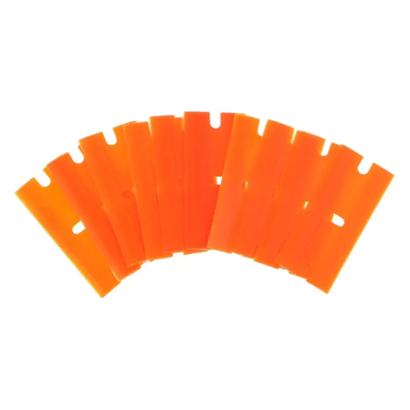 

10Pcs/Set Double-Edged Plastic Blades Replacement Scraper Window Car Glass