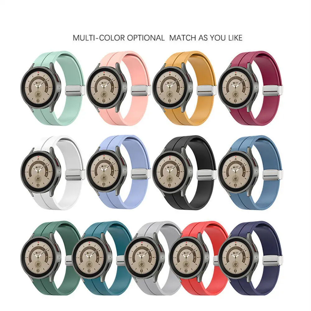 

Silicone Strap for Samsung Galaxy Watch 5 Pro 45mm 44mm 40mm Rubber Band Watch 4 Classic 46mm 42mm 44/40mm Sport Bracelet Belt