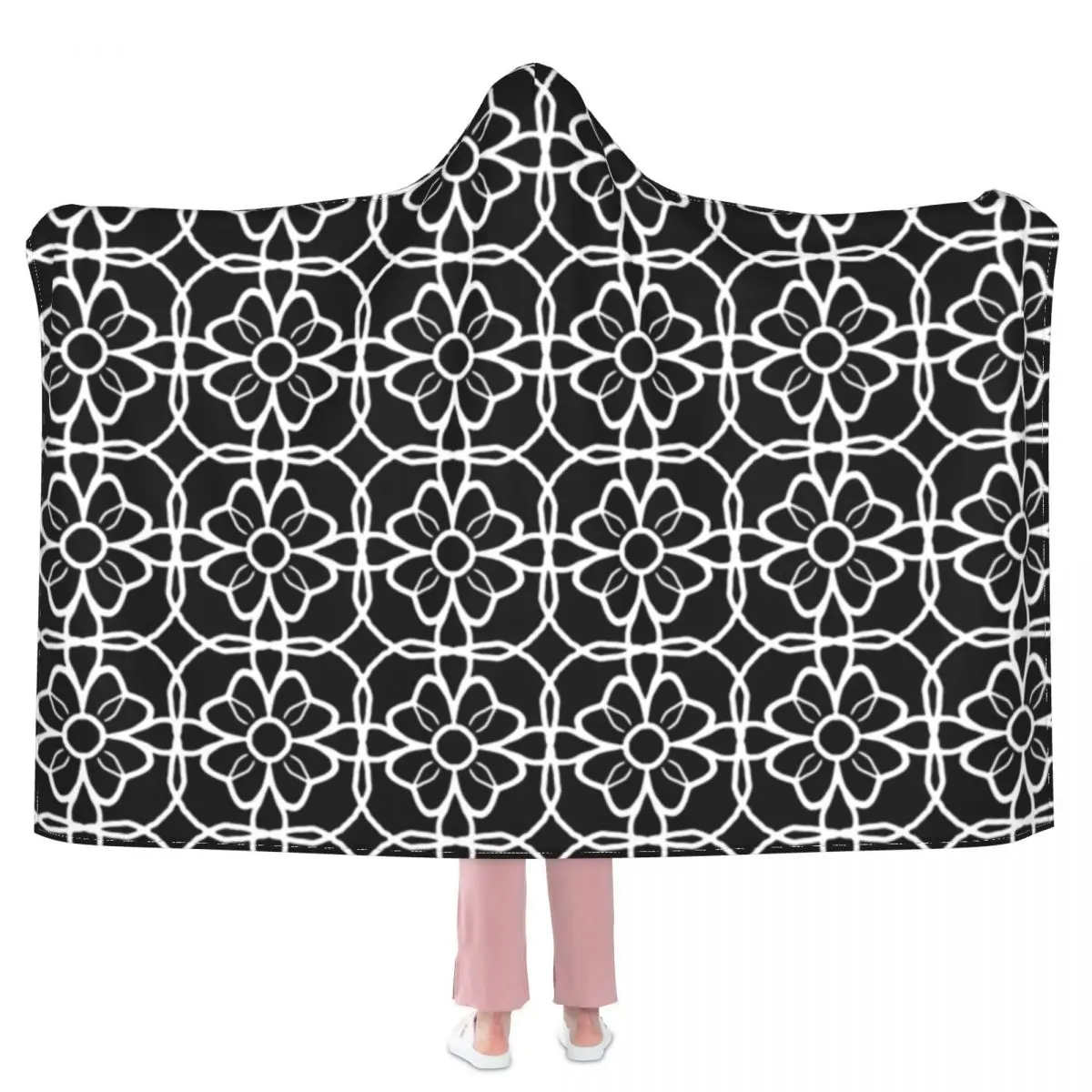 

Белое цветочное одеяло в стиле барокко, модное красивое худи с богемным принтом, покрывало, флисовое супермягкое одеяло