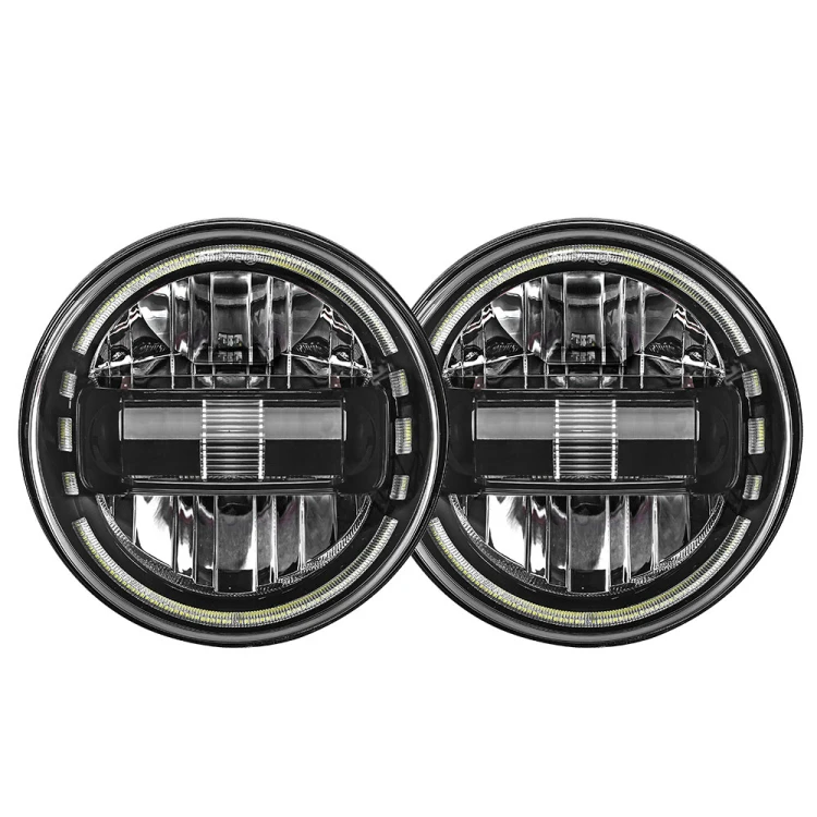 

7" Round LED Headlights Car Accessories High Low Beam DRL LED Halo Lights for Jeep Wrangler JK