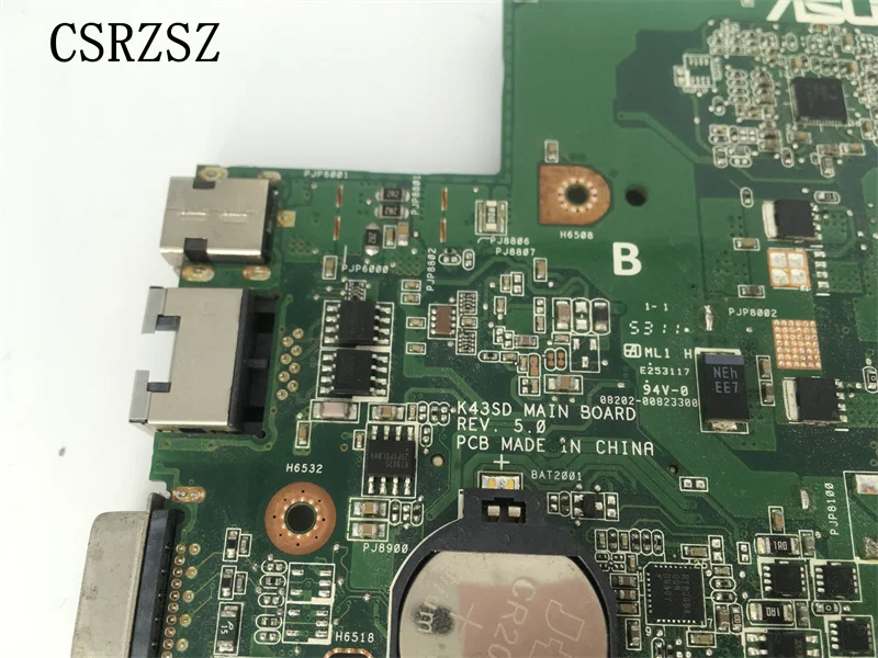 Материнская плата для ноутбука ASUS K43SD K43E REV 5.0 с процессором i3-2350m тест всех functins 100%