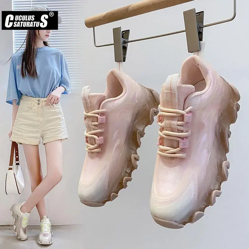 

Women Casual Shoes Sport Shoes Breathable Mesh Walking Flat Shoes Woman White Sneakers 2022Women Tenis Shoes Night Running Shoes