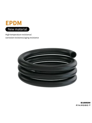 Шланг из EPDM BARROW ID10 мм + OD16 мм, высокотемпературный шланг водяного охлаждения для сервера/процессора 1 м RGBE-T