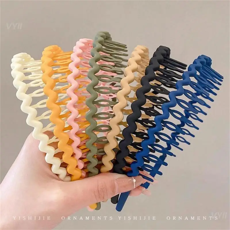 Волнистая повязка на голову легкая противоскользящая модная акриловая для волос