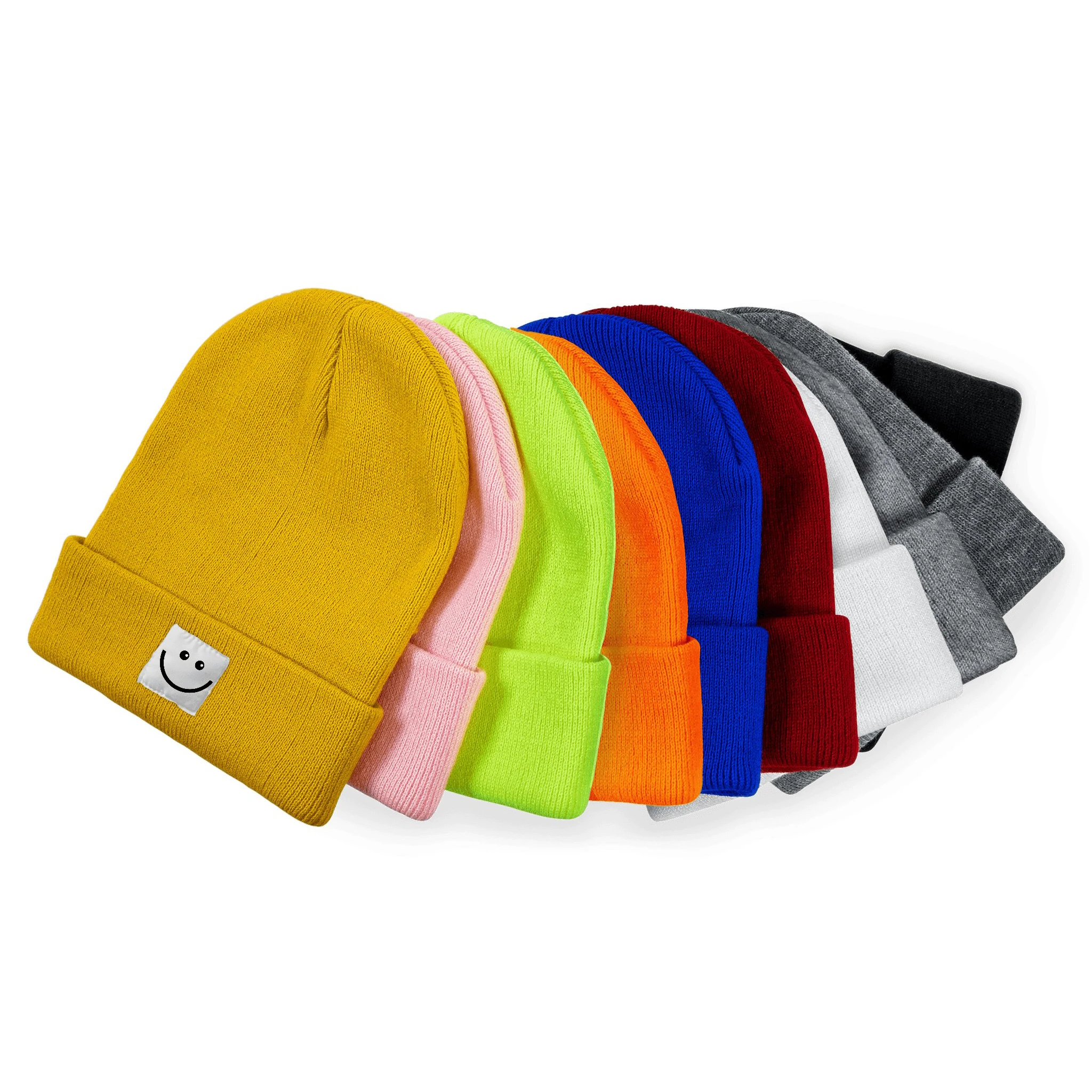 New Fashion Men Beanie Women Smiling Face Knitted Caps Autumn Spring Hip Hop Caps